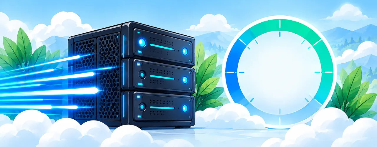 Server stack streaming data toward a connection gauge